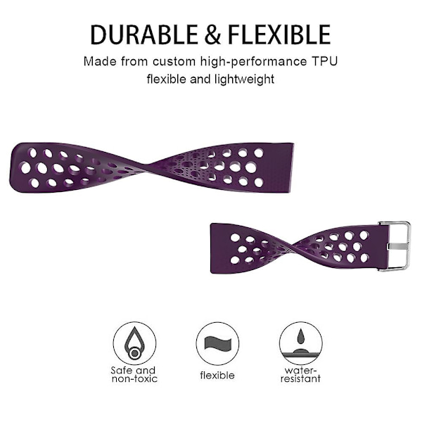 For FITBIT Versa Hengittävä Ranneke (Valkoinen) For FITBIT Versa Purple