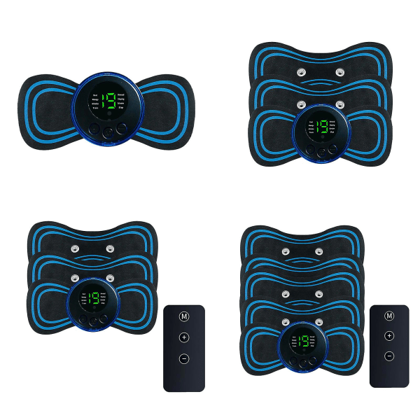 Mini bärbar elektrisk massagelapp för nacke axel cervikal massage lappar självhäftande lägre impedans ersättning nackmassage dynor 3Pc Patch without remote control
