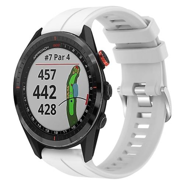 För Garmin Approach S62 22mm silikon watch WUH White