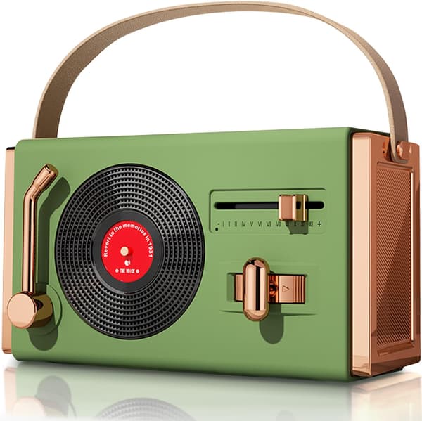 Bluetooth-högtalare Liten Retro, 6 timmars speltid (grön)