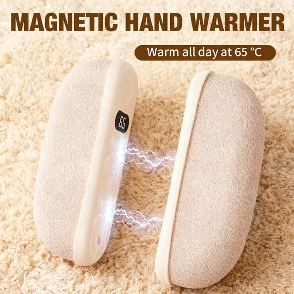 Håndvarmer Magnetisk Split, 3-Temperatur, USB Genopladelig (Orange)
