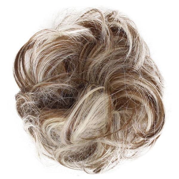 Helppo käyttää Tyylikkäät hiukset Scrunchies Luonnollisesti sotkuiset kiharat nutturit hiustenpidennys-niubi 28