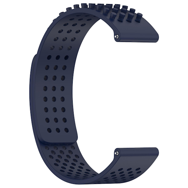 Silikonklockarmband 20 mm Andningsbart klockarmband för Garmin Vivoactive 5/garminactive 5/venu Sq 2 Midnight Blue