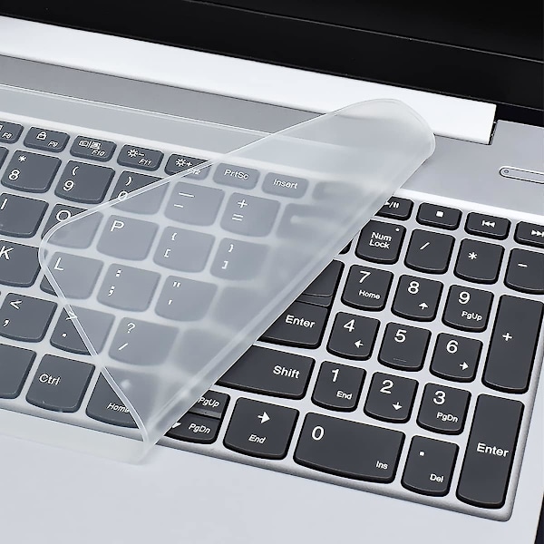 14.3 X 5.2 Tommer Silikone Tastatur Cover Til 15.6 Tommer 17.3 Tommer Bærbare Computere Med Numerisk Tastatur (Ren)