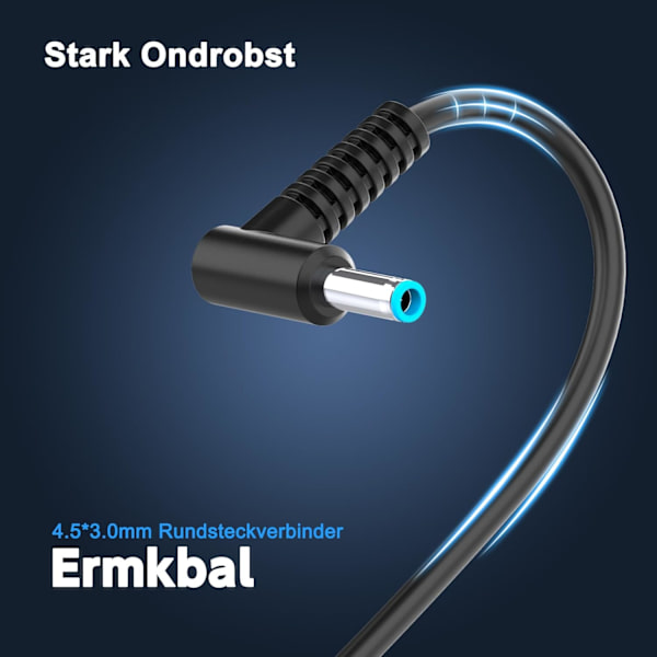 Laddare för HP bärbar dator 45W 19.5V 2.31A Stream 11 13 14, Pavilion X360 M3 11 13 15 Adapter