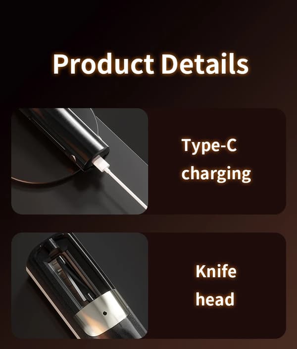 Hårtrimmer Hårender Splitfjerner Tørt Beskadiget Skørt Professionel Automatisk (Sort) Black