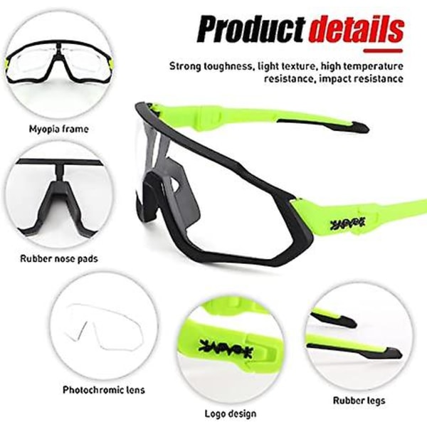 Pyöräilylasit Miesten Photochromic Aurinkolasit Naiset Mtb Maastopyörä Polkupyörä color 9