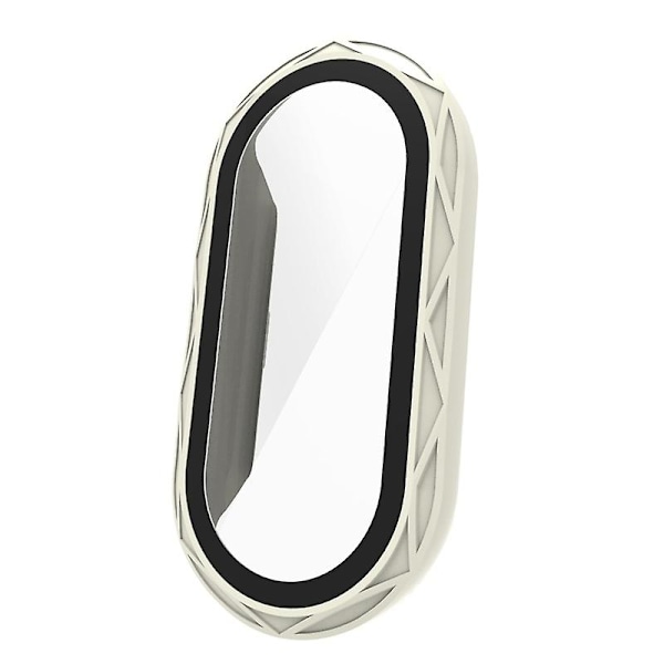 Watch Hard Case för Mi-Band 8 Screen Bumper-Shell Protector-Stötsäkert hölje Ivory white