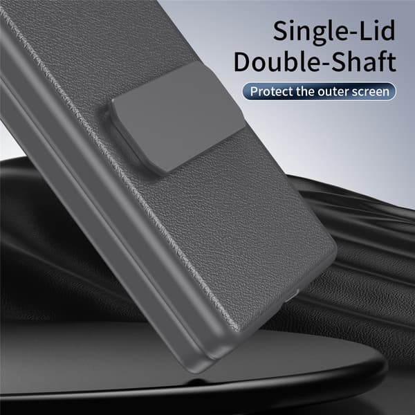 Etui til Samsung Galaxy Z Fold 7, Sammenfoldeligt Cover med Stander Grey