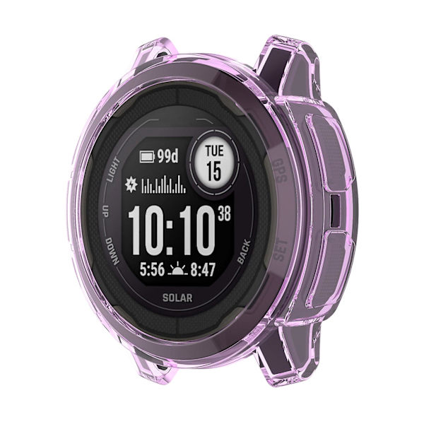 för Smart Watch Housing Bumper Cover Ram för case för Shell för Instin Transparent pink