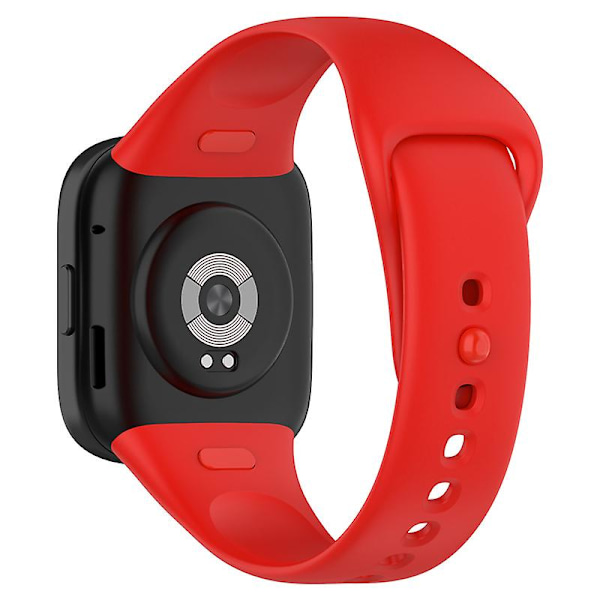 Silikonklokkebånd for Xiaomi Redmi Watch 3/Mi Lite Watch 3 Myk Rem Stropp Hurtigutløsing Klokkebånd Red