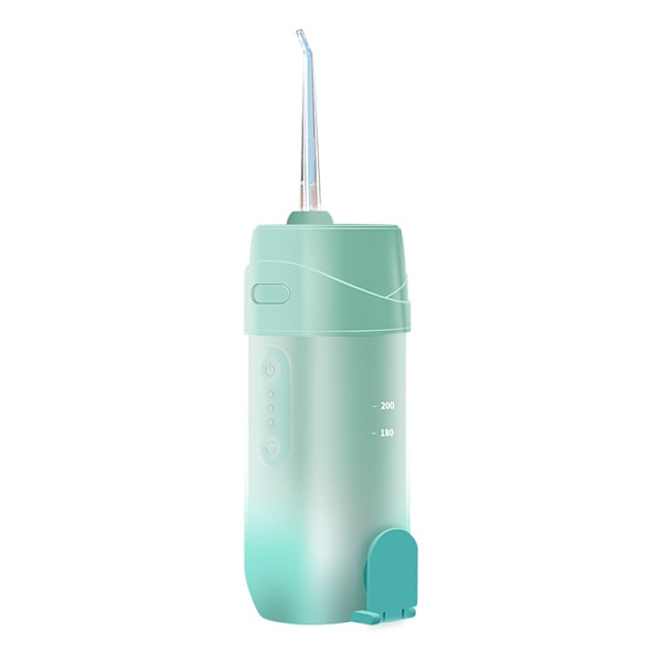 Oral Irrigator - 240 ml infällbar, uppladdningsbar, BPA-fri (grön)