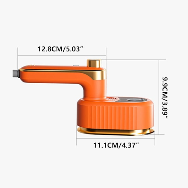 Håndholdt tøjdamper, 2-i-1 bærbar mini dampstrygejern (orange)