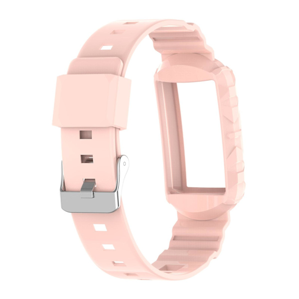 Silikone One Body Armor Watch Rem til Fitbit Charge 4 Pink