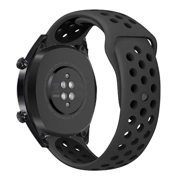 Tvåfärgat mjukt silikonarmband för Huawei Watch GT Black A Huawei Watch GT