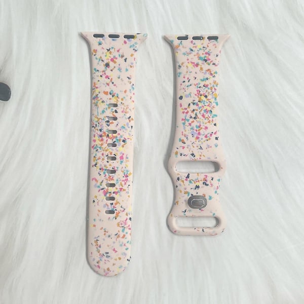 Urrem til Apple Watch Series 9 8 7 41mm/SE (2023) SE (2022) 6 5 4 SE 40mm/3 2 1 38mm, 8-spænde Pink B Apple Watch Series 9 4