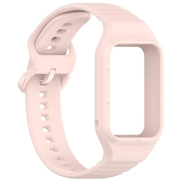 Enkel justerbar klockarmband i flexibelt silikon för Xiaomi Smart Band 8 Pro - Röd Pink