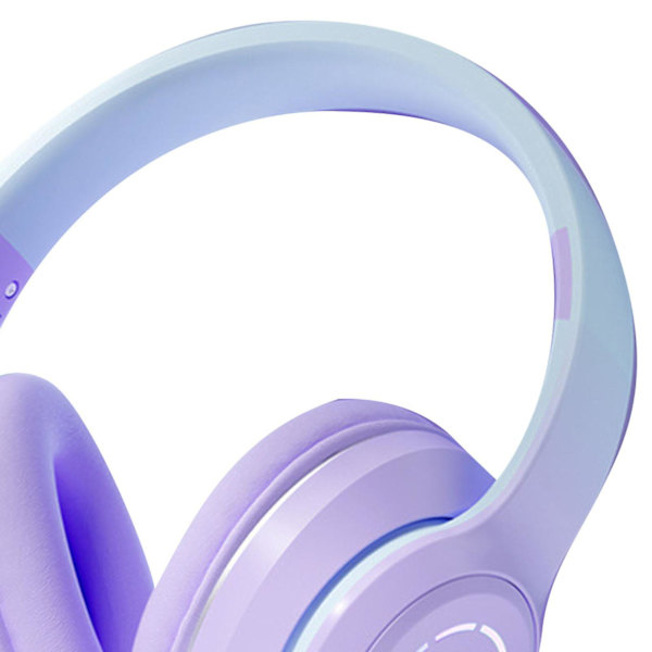 Trådlöst spelheadset Gradient Bt5.2-anslutning Mjuka öronkuddar Färgglada lampor Spelheadset för stationär dator Bärbar dator Purple