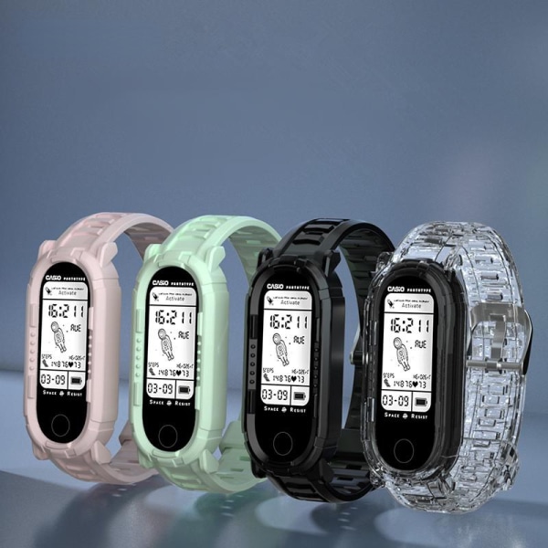 Rem For Xiaomi Band 7 6 3 4 5 NFC Transparent Klokkereim Silikonarmbånd Transparent For Xiaomi 567