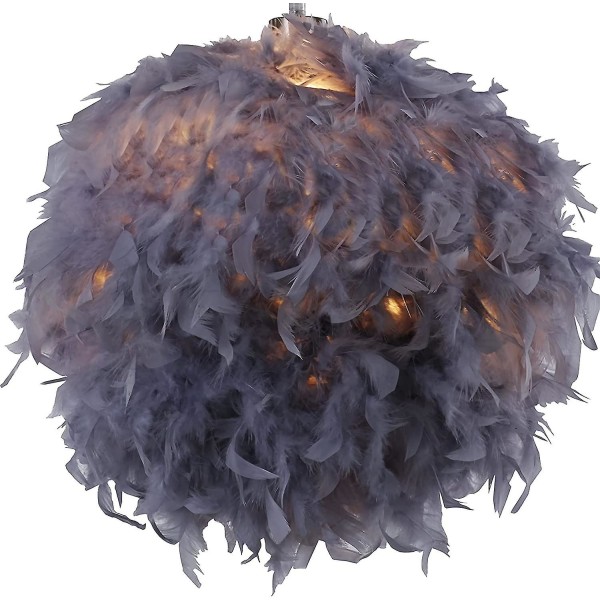 Feather Light Shade | Lampeskjermer for taklampe, bordlampe, gulvlampe | Fluffy Feather Lampeskjerm Taklysskjerm Til Stue