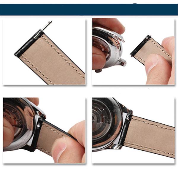 för realme-Watch T1 Band Justerbart Smartwatch Armband Läder Anti-Scratch Light brown