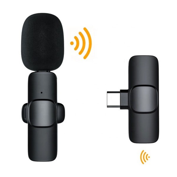 Mikrofonin kohinanvaimennus Langaton Lavalier Mic Live-tallennusvlogi puhelimen Ipad-kameralle Type C Interface