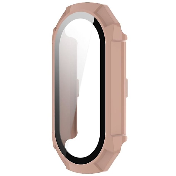 För Mi-Band 8 Full Edge-Screen Protector Case Watch Bumper-Shell Dammtätt cover Cherry blossom powde