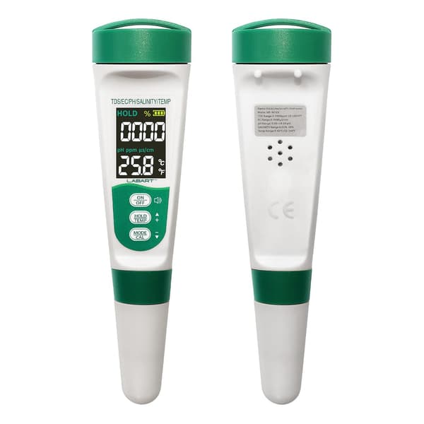 5-i-1 Digital pH-måler og TDS-tester, EC, salinitets- og temperaturmonitor