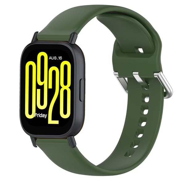 Rem til Redmi Watch 5 Active/Lite, blød åndbar quick release (kompatibel, armygrøn)