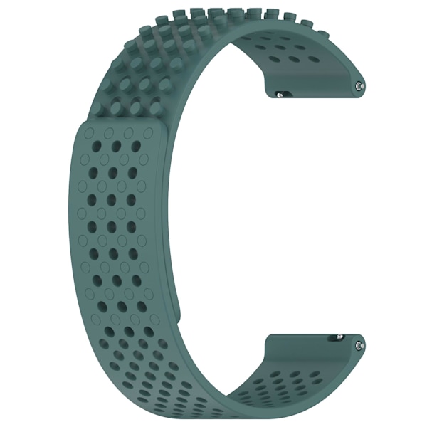 Silikone urrem 20mm Åndbar urrem til Garmin Vivoactive 5/garminactive 5/venu Sq 2 Olive Green