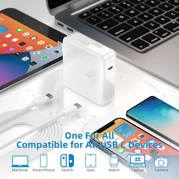 Oplader - 61W Pd Usb-C til Macbook Pro, med 2M kabel
