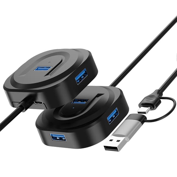 Adapter - USB C Hub Multiport, 4 i 2 udvidelse