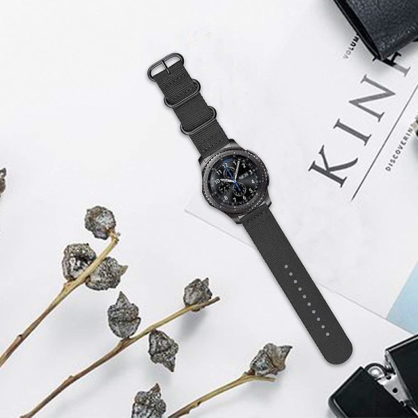 20mm 22mm Rem For Huawei Gt/2/2e/3/pro/Samsung Watch Galaxy 4/3/46mm/active 2/gear S3/amazfit Nylon Klokkereim Armbånd Rainbow color 18mm