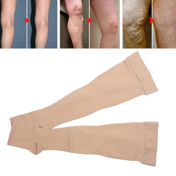 1 Pari Medical Elastic Compression Stockings Varicose Veins Stockings Leg Thin Leg Slimming (skin Color ) S