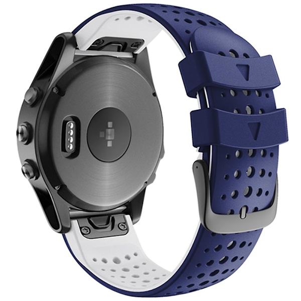 Til Garmin Fenix 6 Silikonurrem Til Garmin Fenix 6 Blue White