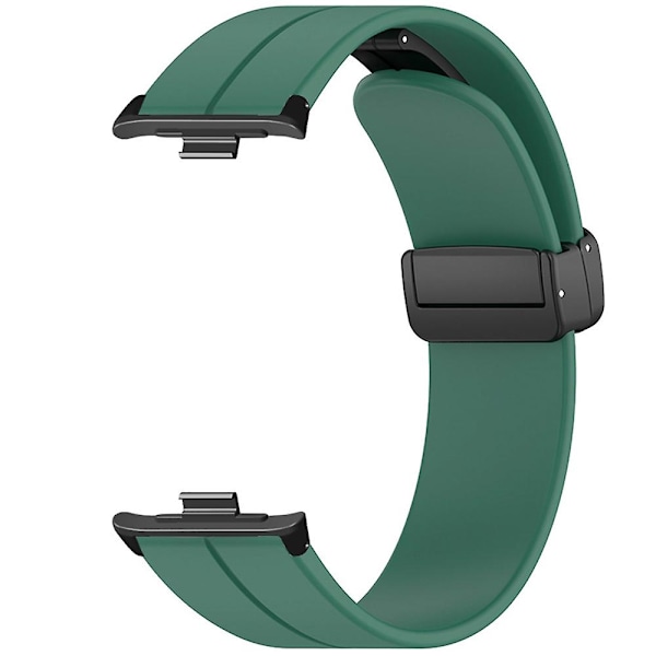 Silikoneurrem til Xiaomi Smart Band 8 Pro med magnetisk foldelås Army Green