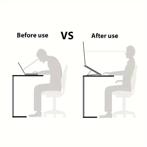 Justerbart ABS Laptopställ för Kontor (Vit)