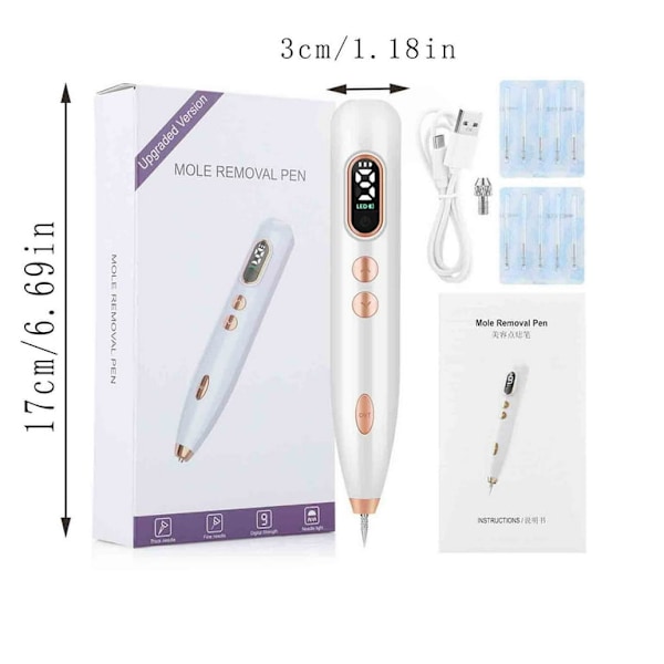 Laser Plasma Pen Fjernelse af fregner, 9 niveauer til scanning af pletter, lyse pletter og nevus