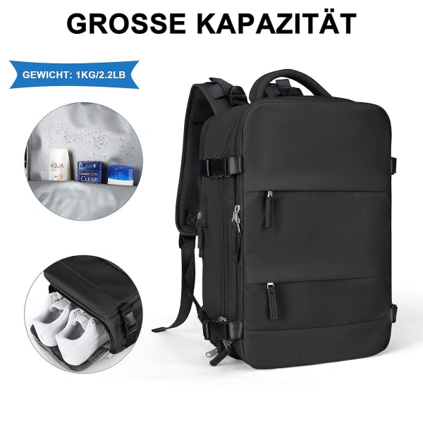 Beste lette reiseryggsekk, uformelle bærbare bag, fotturer utendørs sport spesiell ryggsekk Black