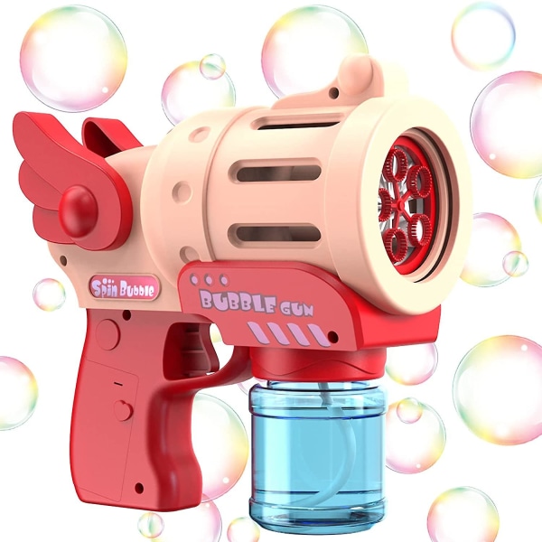 Boblemaskinpistol, Auto Boble Maker-løsning til småbørn Børn, bærbart bobleblæser-gavelegetøj