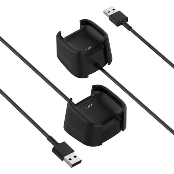 For Fitbit Versa 2, [2-pakke, 3,3 fot] lader