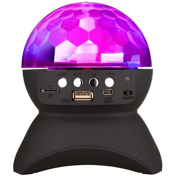 Diskokugle Hjemmefest Trådløs Bluetooth Projektor Black
