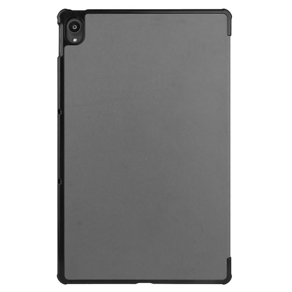 För Lenovo Tab P11 Tb-j606f Custer Texture Horisontell Flip Case med tre-vikbar hållare/ Grey