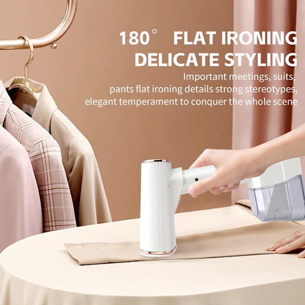 Foldbar tøjdamper, 1500 W hurtig opvarmning, 400 ml vandtank LCD digitalt display (blå)