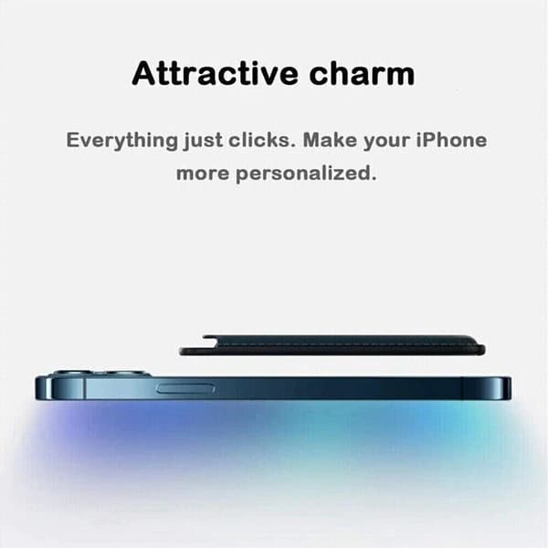Unisex pung, MagSafe kortholder til iPhone, 2,6 x 0,2 x 3,7 tommer Silver