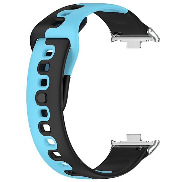 Silikoneurrem til Xiaomi Smart Band 8 Pro, dobbelt farve udskiftningsurrem Black Blue