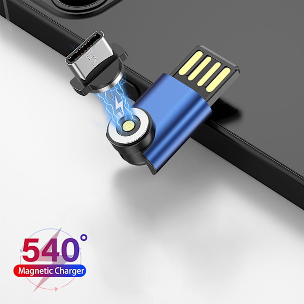 540 graders rotationsadapter til Type-c-enheder til Android Blue