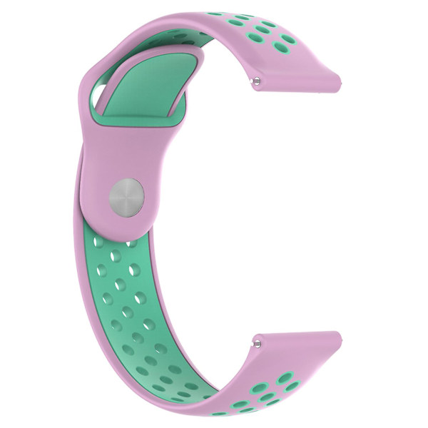 KLB-SSGJ-004 Samsung Gear Sport / Samsung Gear S2 Classic -silikoniranneke 20 mm:n soljella varustettu rannekoru Pink  Green