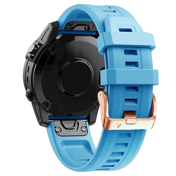 20 mm silikonikellon watch Garmin Fenix ​​6s:lle Sky Blue