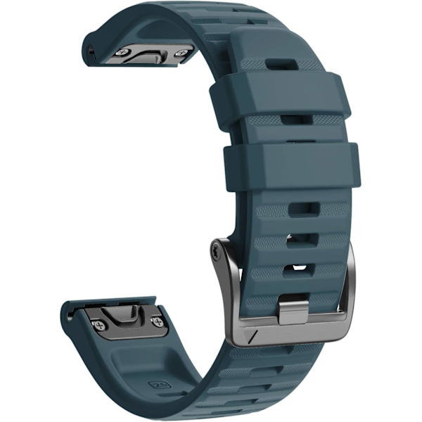 Kompatibel med Fenix 6X/7X Band 26mm Easy-fit Mjukt Silikon Armbandsersättning för Fenix 5X/Fenix 5X Plus/Fenix 3 Smartklockor (Svart) Slate